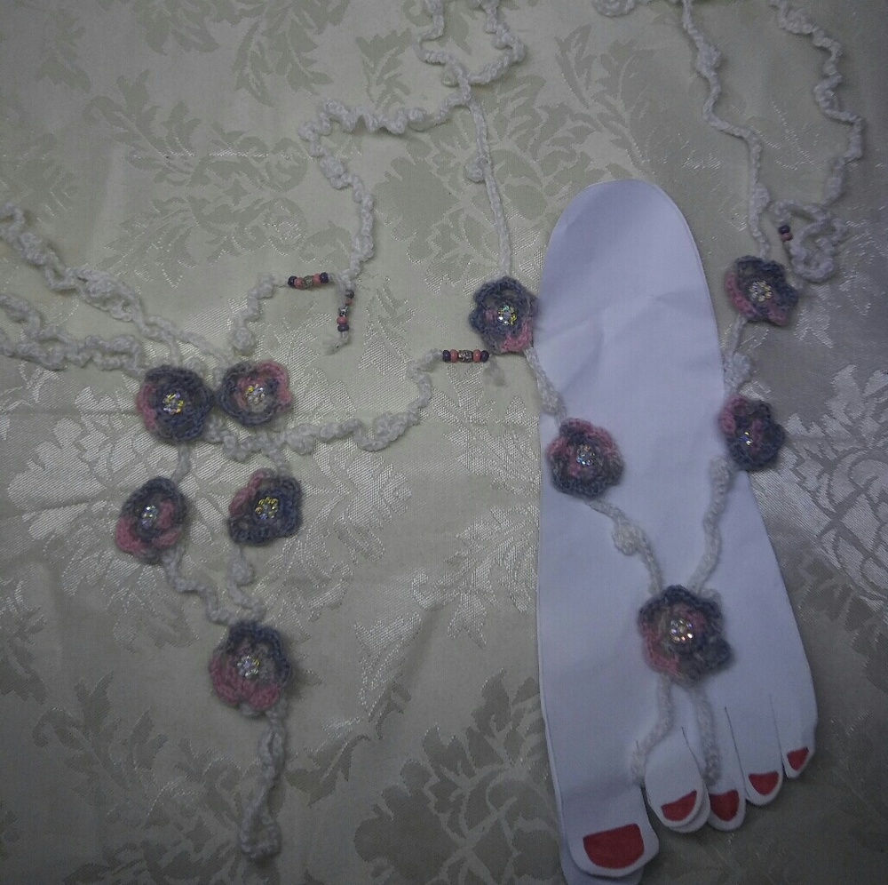 Handmade crocheted feet accessories for women.